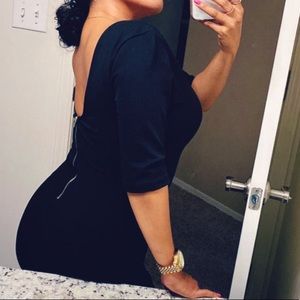 M Open back zip up Midi dress